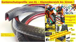 0-1 Kantenschutz Keder Profil Gummi Kantenschutzprofil Blech Band Klemmband PVC