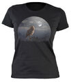 Damen T-Shirt - Eule im Vollmond - coole Shirts 4 Girls Mädchen T-Shirt Geschenk