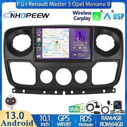 8Core 64G Autoradio Carplay DAB+ Für Renault Master 3 Opel Movano B Nissan NV400