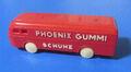 Kastenwagen Werbemodell Phoenix Gummi Stiefel Groschenauto Plastik, 1950er Jahre