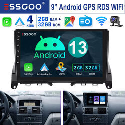 Für Mercedes Benz C Klasse W204 S204 Android13 Autoradio GPS Navi FM RDS 32G KAM