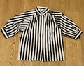 Oversize Bluse Ballonarme Puffarme Hemd Shirt halbarm gestreift Gr. 38 Weiß