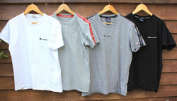 4x Kinder Jungen T-Shirts in der Gr. S und L von ALPHA INDUSTRIES + CHAMPION 