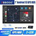 7 ZOLL 2 DIN 2+32G DAB+ Carplay Autoradio Android 13 Navigationsgerät RDS WIFI