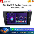 Android 13 GPS WIFI Carplay Für BMW 3er E90 E91 E92 318i 320d Autoradio 6+128G