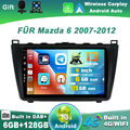 Android 13 Autoradio FÜR Mazda 6 2007-2012 Car Play Navi HDMI GPS DAB+ 6GB+128GB