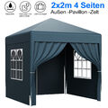 Pavillon 2x2M Gartenpavillon Gartenzelt Partyzelt Festzelt Eventzelt wasserdicht