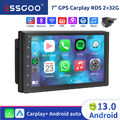 Android 13 Autoradio 7" 2 DIN 32G Carplay RDS KAM GPS Navigation WiFi Bluetooth