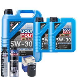Motoröl 5W30 LIQUI MOLY Longtime High Tech 7L+MAHLE Ölfilter +Spülung +Cera Tec