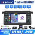 64GB Carplay Android 13 Autoradio GPS BT DAB+ Kam Für BMW 3er E46 318 320 325 M3