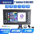 Für Audi A4 S4 RS4 B6 B7 B8 SEAT EXEO 2+64G Android 13 Autoradio GPS Carplay Kam