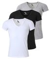 Herren T-Shirt 3erPack Young & Rich Uni tiefer V-Ausschnitt slimfit basicstretch