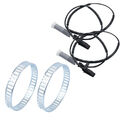 2x ABS-SENSOR + 2x ABS-RING HINTEN FÜR BMW 1-ER E81 E87 3-ER E90 E91 E92