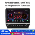 DAB+ Carplay Android 12 Autoradio Für Fiat Ducato/Peugeot Boxer/Citroen Jumper