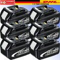 6X für Makita Original-18V/12,0Ah Akku BL1860B BL1850 197422-4 BL1850 BL1830 LED