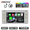 64G Carplay GPS Autoradio Android 14 GPS Für Ford Focus MK2 Transit MK7 Fiesta 5