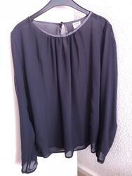 🎀Esprit Damen Chiffon Bluse Gr.XS 34 Grau Neu Mit Etikett🎀NP:49,95€