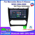 6+128G Android 13 Carplay Autoradio Für Mercedes Benz C-Klasse W203 GPS NAVI DAB