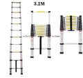 3.2m Alu Teleskopleiter Stehleiter Mehrzweckleiter Anlegeleiter Leiter Ladder DE