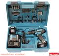 Makita Akku-Schlagbohrschrauber HP333DSAX1 2x 2,0 Ah, Koffer, Bit-Set, Ladegerät