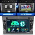 64GB Android13 Autoradio CarPlay Für Opel Astra H Corsa C D Zafira B GPS Navi BT