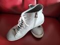 Andrea Conti Damen Schnürboots High Top Leder Grau, GR.42