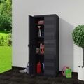 Gartenschrank 3 Regalen Geräteschrank Geräteschuppen Kunststoffschrank Outdoor