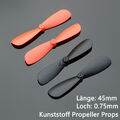 Orange/Schwarz 45mm Kunststoff Propeller Props für RC Modell Flugzeug Drone DIY