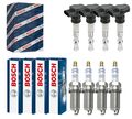 4x BOSCH Zündspule +4x Zündkerze Doppelplatin für BMW 3er E90 325i 330i E89