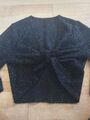 Strickjacke zum binden Gr. 36/38, Schwarz/Glitzer, Neu