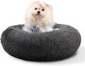 KSIIA Hundebett Flauschig, Katzenbett, Ø 50 cm Rund Donut Hundekissen Waschbar