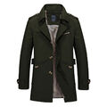 Herren Winter Warm Formal Trenchcoat Lange Jacken Mäntel Smart Work Tops DE