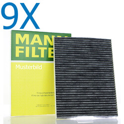 9x Mann-Filter Innenraumfilter Pollenfilter Filter Innenraumluft FreciousPlus