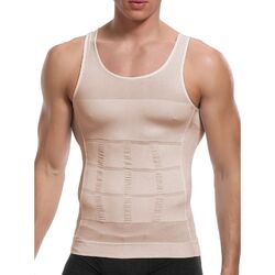 Figurformende Kompression Shirt Herren Bauchweg Effekt Shapewear Unterhemd Tops