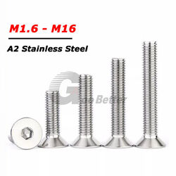 M1.6 - M16 Senkkopfschrauben Senkkopf Innensechskant/ISK DIN 7991 Edelstahl V2A