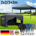 Falt Pavillon Wasserdicht Gartenzelt Partyzelt Eventzelt UV Schutz 2x2m/3x3m DE