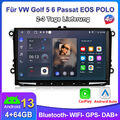 Für VW GOLF 5 6 Touran Passat EOS POLO 6R Carplay Android13 Autoradio 4+64GB GPS