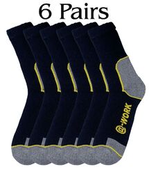 6 Paar Herren Arbeitssocken Arbeitskleidung verstärkte Polstersohle Stiefelsocken Größe 9-12 UK