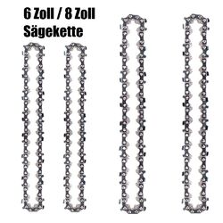 2x 6 Zoll / 8 Zoll Sägekette Ersatzkette für Kettensäge und Akku-Motorsäge