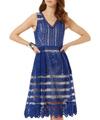 Phase acht Damenkleid Spitze blau Gr. 8uk Camille