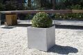 Pflanzkübel Blumenkübel "Block" 40x40x40cm aus Fiberglas, Beton-Design, Grau