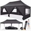 Pavillon 3x3/3x6m Wasserdicht Faltpavillon Pop Up Partyzelt Gartenzelt UV 50+