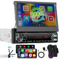 DAB+ 7" 1 DIN Elektrisch Flip Out Autoradio BT Apple Carplay Android Auto FM RDS