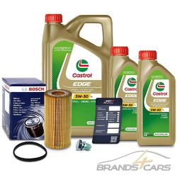 BOSCH ÖLFILTER+7L CASTROL EDGE 5W-30 LL FÜR AUDI Q3 8U 2.5 RS TT 8J 2.0 RS# # # INKL. ÖLABLASS-SCHRAUBE MIT DICHTRING # # #