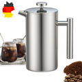 French Press Edelstahl Thermo Kaffeebereiter Kaffeepresse Kaffeezubereiter 350ml