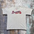 Atlanta Braves Majestic T-Shirt MLB USA Pro Sports Grau XL Y2k USA Baseball