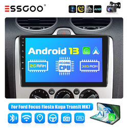 Android 13 Carplay 2+32G Autoradio GPS Für Ford Focus Fiesta Transit Connect KAM