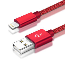 iPhone Kabel Nylon USB A auf iPhone Schnell Ladekabel Farben 8pin 0,2m - 3m