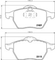 Bremsbelagsatz Scheibenbremse HELLA PAGID 8DB 355 007-771 für OPEL SAAB VECTRA