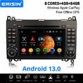 Android 13 DAB+ Autoradio Navi CD Mercedes A/B Klasse W245 W169 Viano VW Crafter